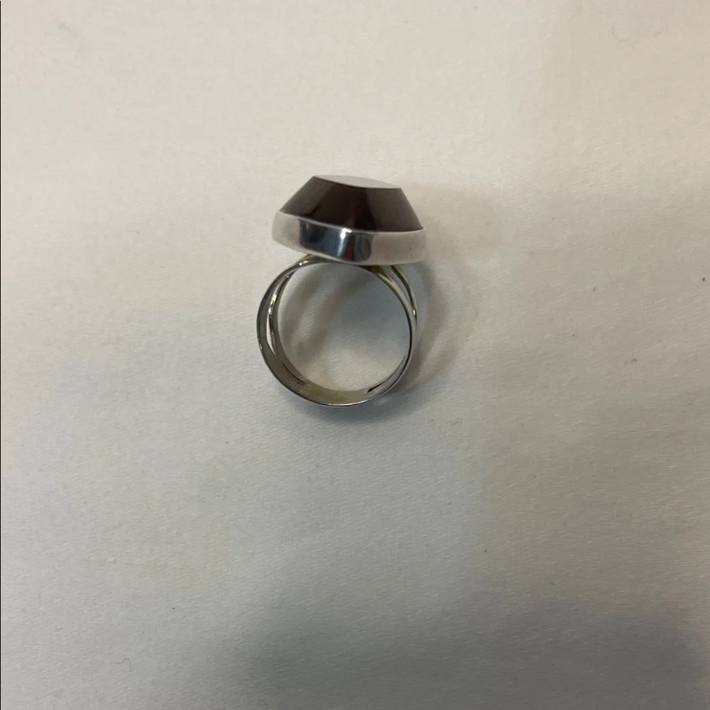 Desert Rose Trading by Jay King Sterling Silver 925 Ring with Dark Stone Sz 6.5